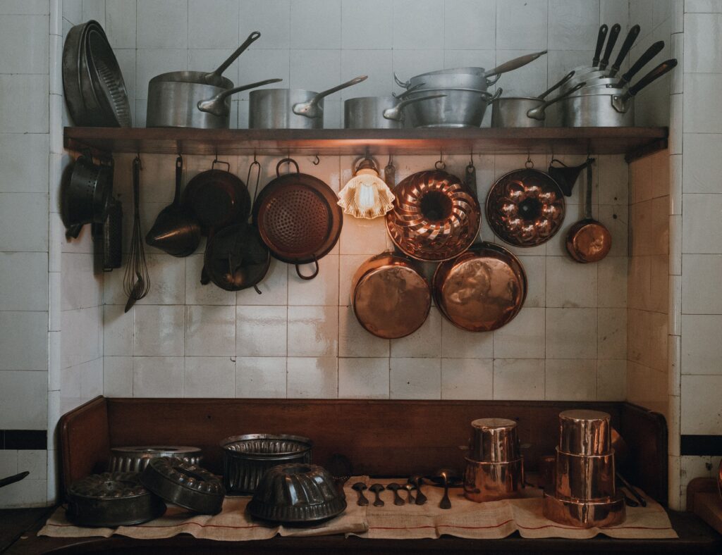 Show off Your Brass Pans kitchen design ideas